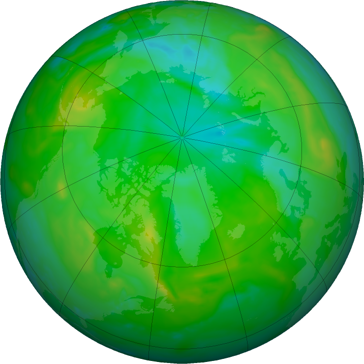Arctic ozone map for 21 July 2022